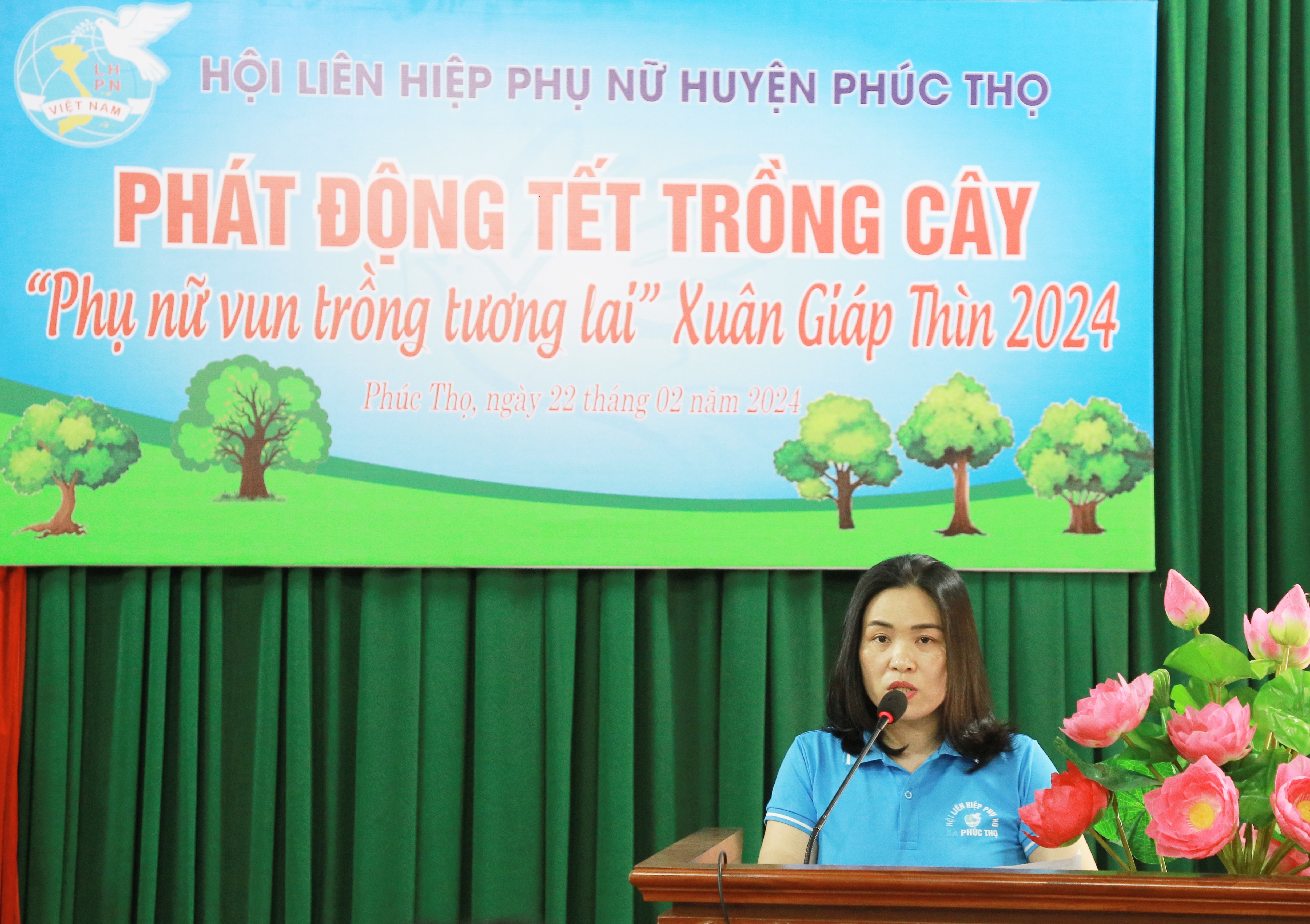 Phụ nữ Phúc Thọ phấn đấu trồng mới 500 cây xanh - ảnh 3