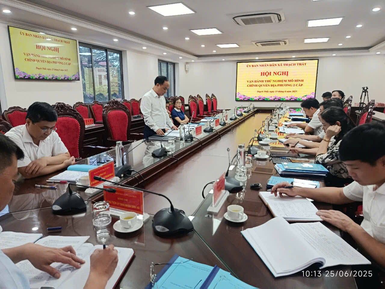 Xã Thạch Thất: Vận hành thử bộ máy Ban Thường trực Ủy ban MTTQ và các tổ chức chính trị - xã hội - ảnh 3