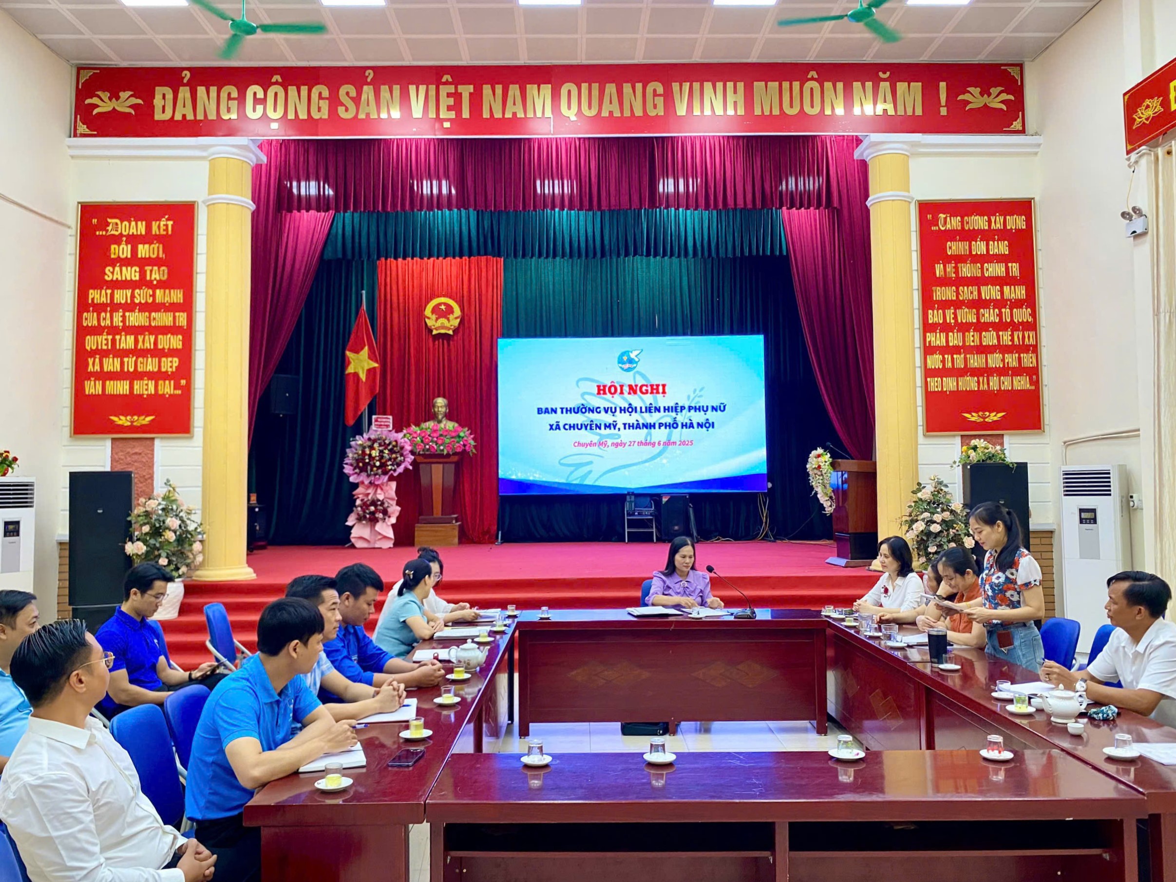 Hội LHPN xã Chuyên Mỹ vận hành thử bộ máy mô hình hai cấp - ảnh 1