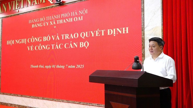 Đảng ủy xã Thanh Oai công bố và trao các quyết định về công tác cán bộ - ảnh 6