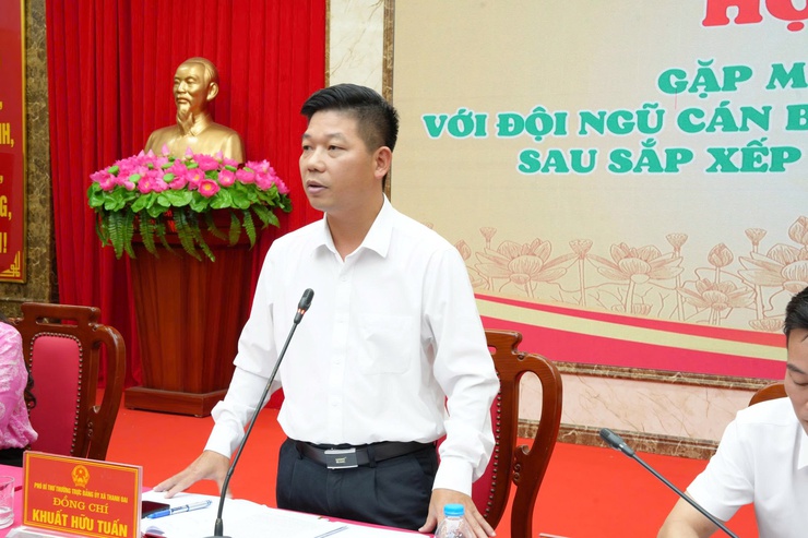 Xã Thanh Oai: Gặp mặt trao đổi với đội ngũ cán bộ không chuyên trách sau sắp xếp đơn vị hành chính - ảnh 4