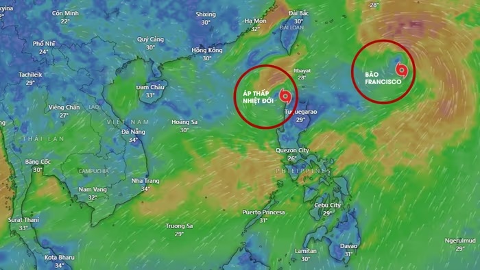Xuất hiện ATNĐ đang tiến về Biển Đông và cơn bão thứ 7 trên Tây Bắc Thái Bình Dương - ảnh 1