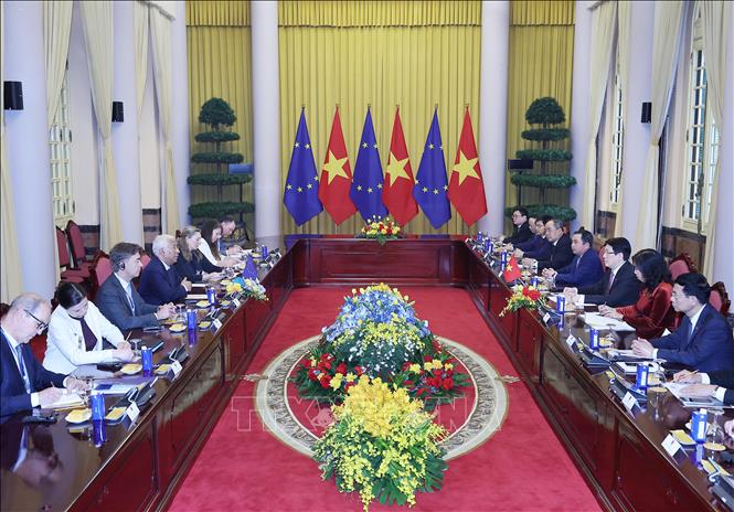 Chủ tịch Hội đồng châu Âu rời Hà Nội, kết thúc chuyến thăm chính thức Việt Nam - ảnh 2