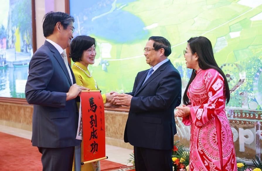 Thủ tướng Phạm Minh Chính chủ trì chiêu đãi Đoàn ngoại giao tại Việt Nam - ảnh 3