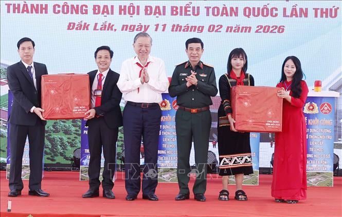 Tổng Bí thư Tô Lâm dự khởi công trường phổ thông nội trú tại xã Ea Rốk (Đắk Lắk) - ảnh 4