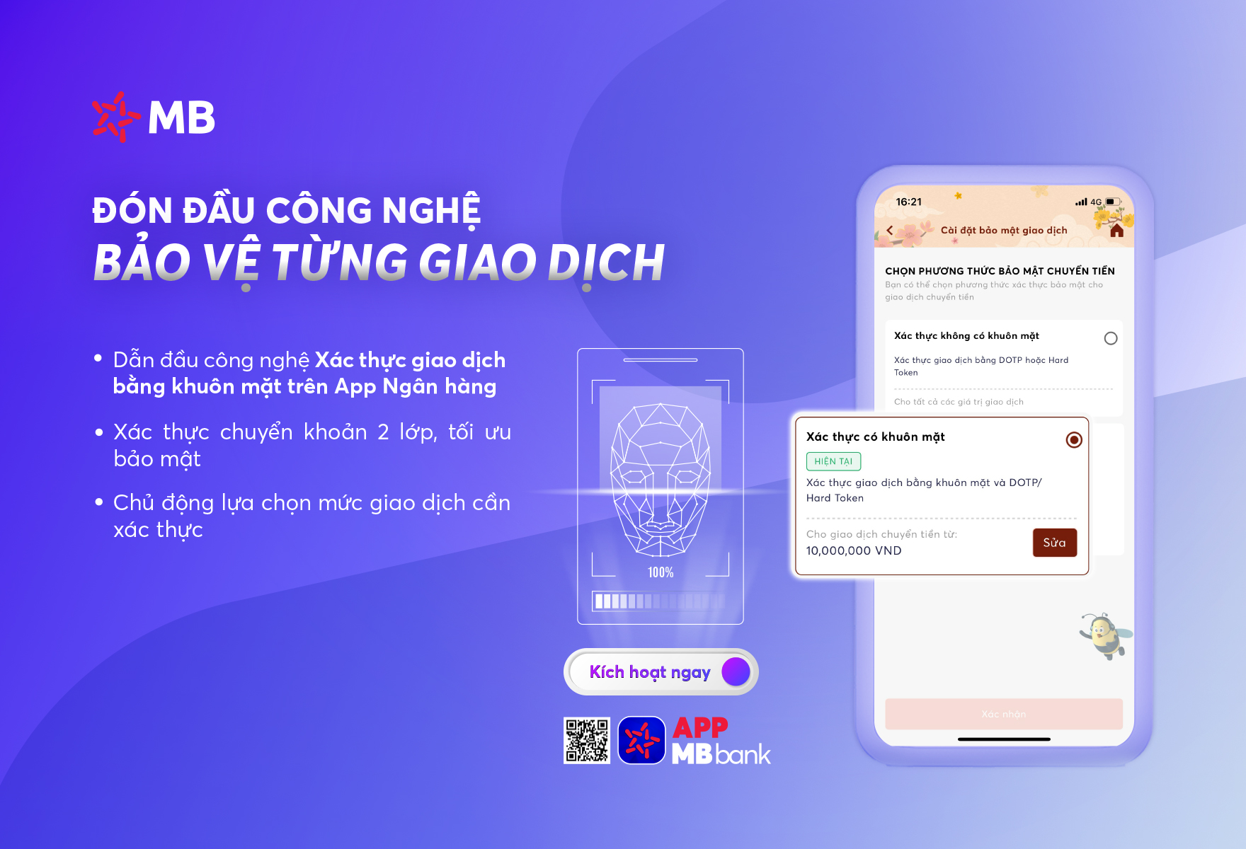 App MBBank: Xác thực khuôn mặt, an tâm chuyển tiền - ảnh 1