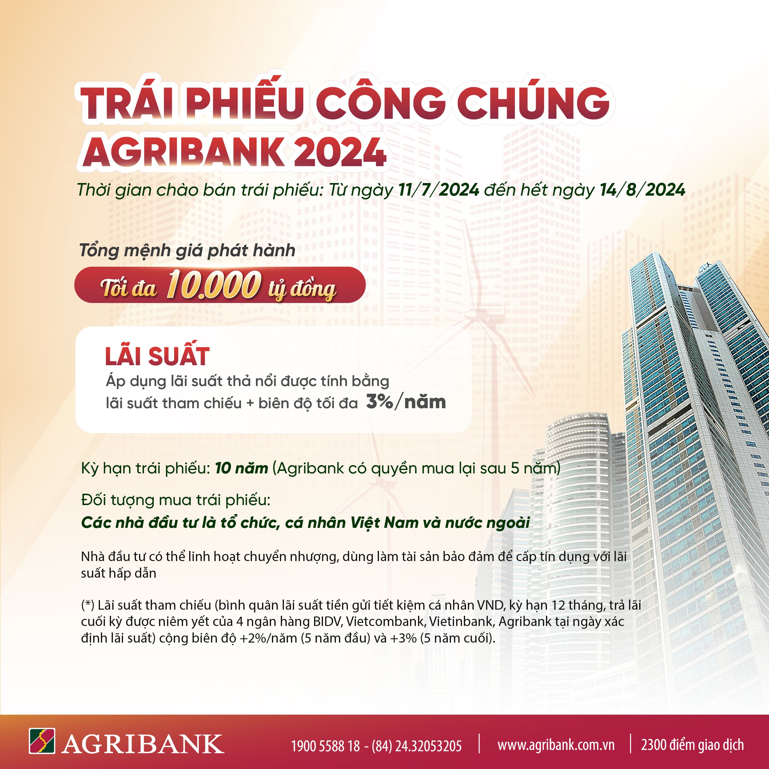 Agribank phát hành 10.000 tỷ đồng trái phiếu ra công chúng năm 2024 - ảnh 1