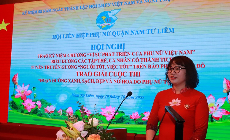 Hội LHPN quận Nam Từ Liêm: Tôn vinh, biểu dương các tập thể cá nhân điển hình tiêu biểu - ảnh 2