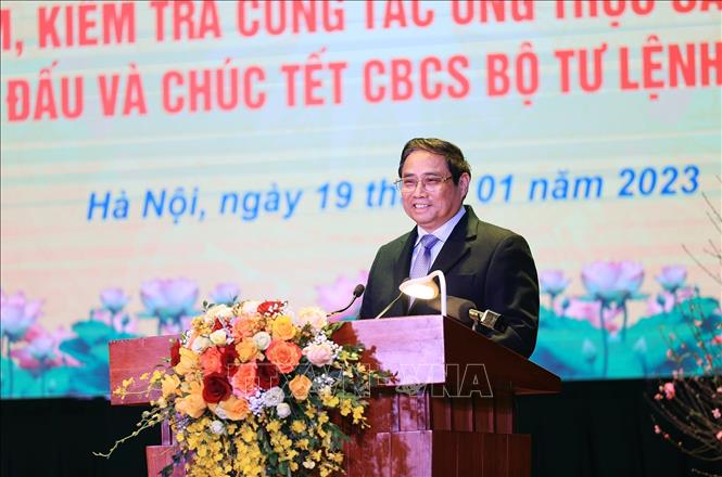 Thủ tướng Phạm Minh Chính kiểm tra, chúc Tết các lực lượng Công an, Quốc phòng trực Tết - ảnh 4
