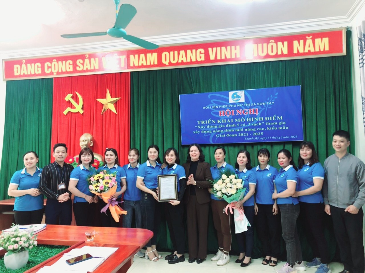Ra mắt mô hình ” Xây dựng gia đình 5 có, 3 sạch” tại xã Thanh Mỹ - ảnh 1