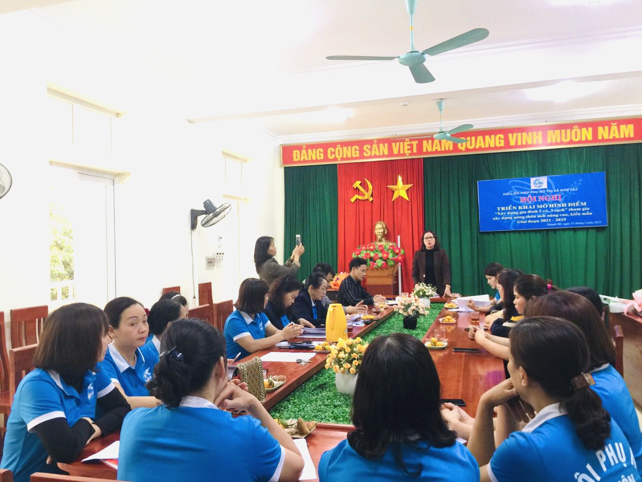 Ra mắt mô hình ” Xây dựng gia đình 5 có, 3 sạch” tại xã Thanh Mỹ - ảnh 2