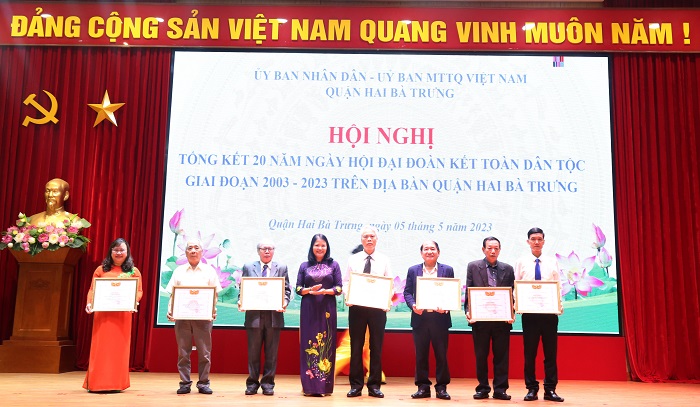 Quận Hai Bà Trưng: Tổng kết 20 năm tổ chức Ngày hội Đại đoàn kết toàn dân tộc, giai đoạn 2003 - 2023 - ảnh 1