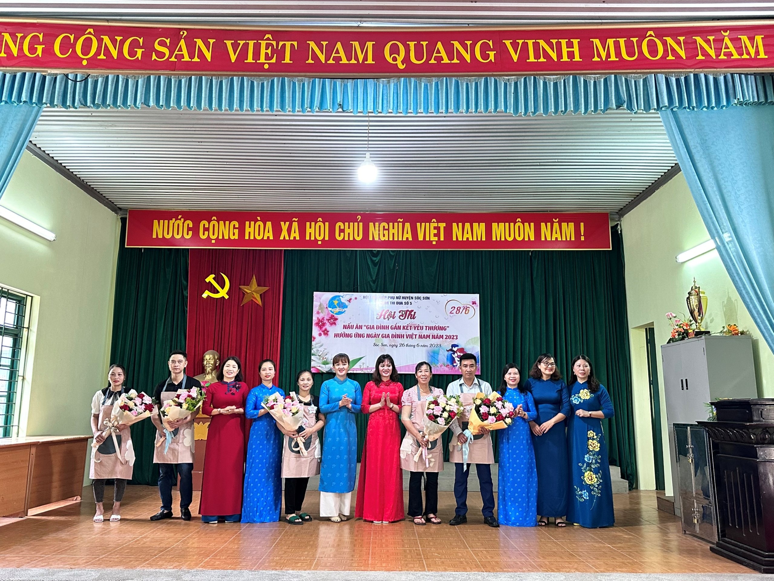 Hội LHPN huyện Sóc Sơn: Sôi nổi hội thi nấu ăn “Gia đình gắn kết yêu thương” năm 2023 - ảnh 4