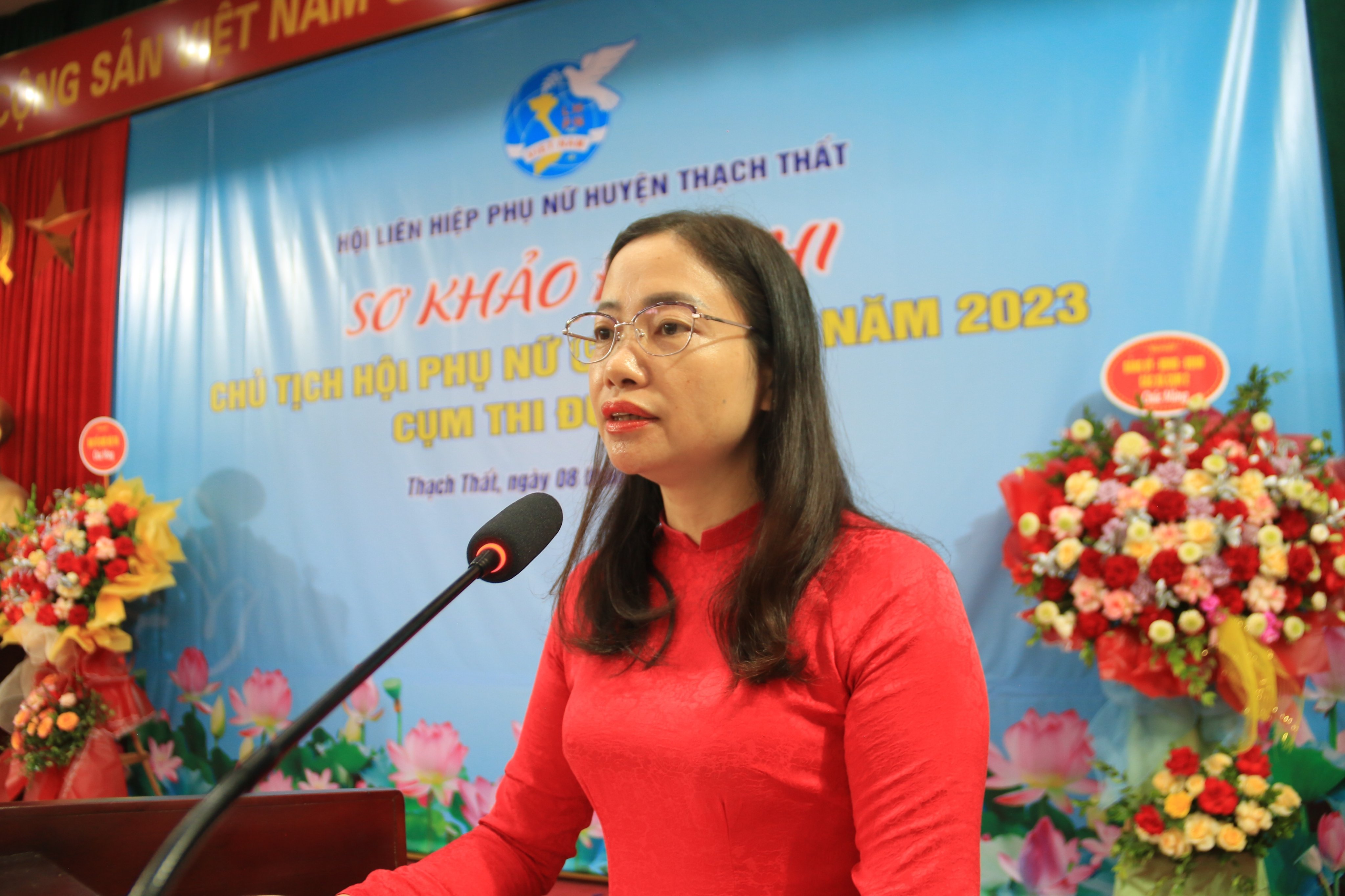 6 Chủ tịch Hội Phụ nữ xuất sắc lọt vòng chung khảo hội thi “Chủ tịch Hội Phụ nữ cơ sở giỏi huyện Thạch Thất” năm 2023 - ảnh 1