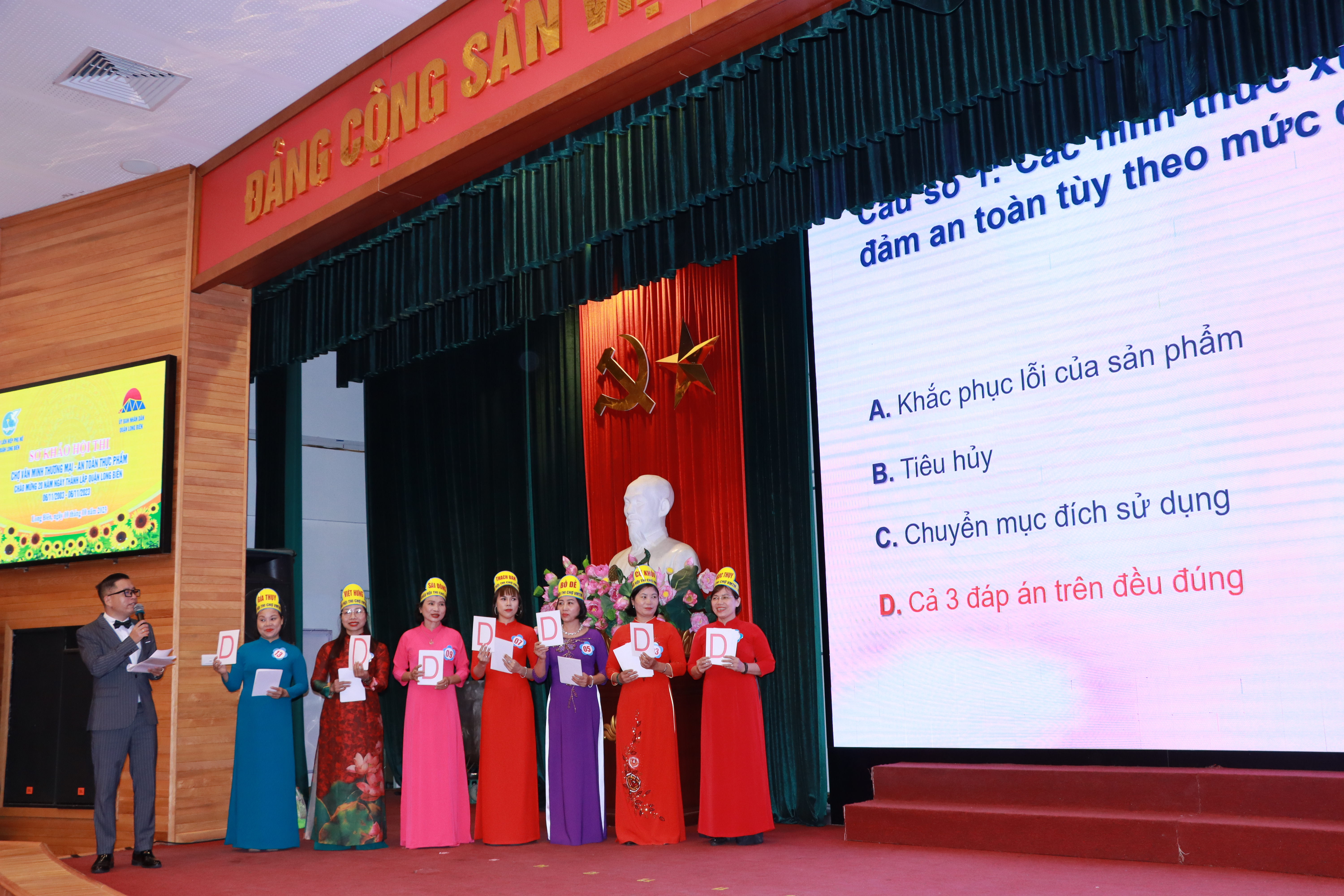Hội LHPN quận Long Biên: Sôi nổi hội thi sơ khảo “Chợ văn minh thương mại - an toàn thực phẩm” năm 2023 - ảnh 4