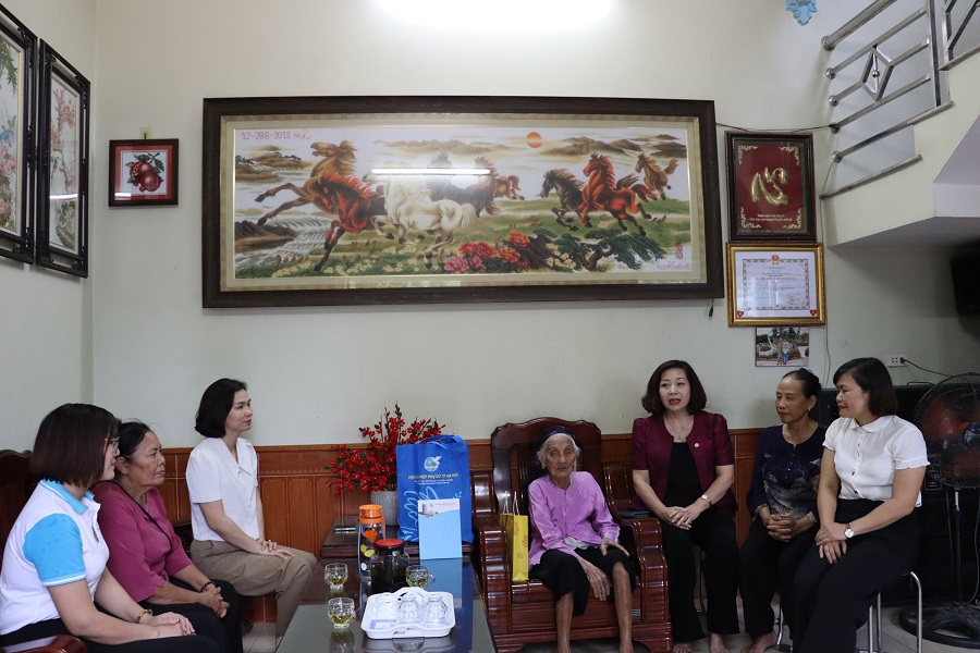 Mẹ Việt Nam Anh hùng Trần Thị Phượng rất vui khi thấy Đoàn công tác Hội Phụ nữ thành phố đến thăm - ảnh 2