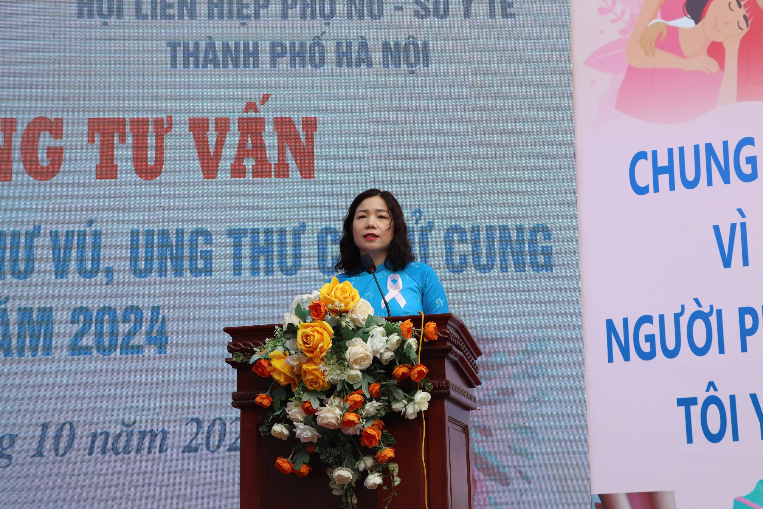 Hội LHPN Hà Nội truyền thông tư vấn tầm soát phát hiện sớm ung thư vú, ung thư cổ tử cung tại huyện Sóc Sơn - ảnh 2
