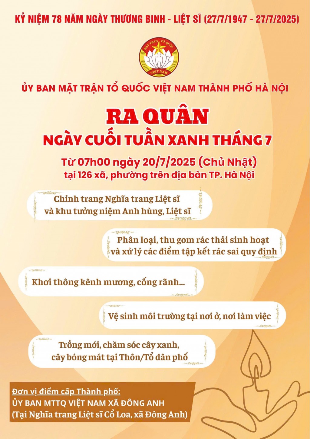 Ủy ban Mặt trận Tổ quốc Việt Nam TP Hà Nội phát động “Ngày cuối tuần xanh tháng 7”  - ảnh 6