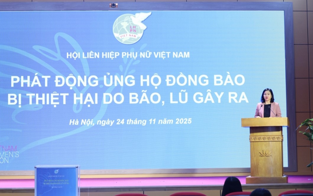 Hội LHPN Việt Nam phát động ủng hộ đồng bào bị thiệt hại do bão, lũ gây ra ở khu vực miền Trung và Tây Nguyên  - ảnh 1
