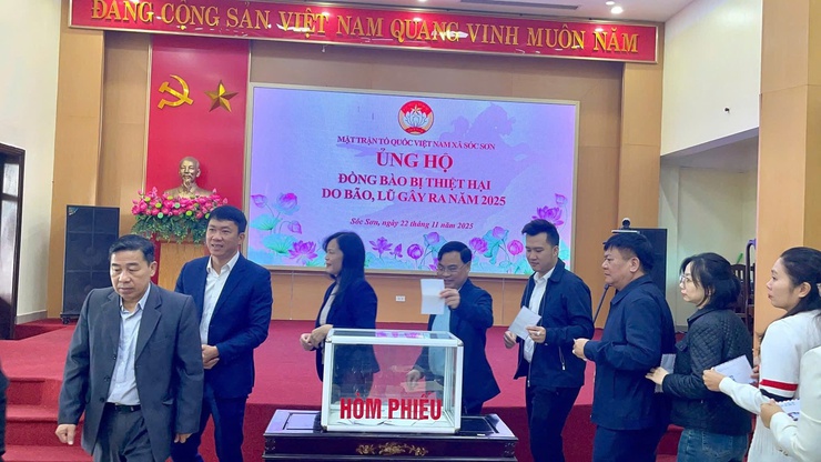 UB MTTQ Việt Nam xã Sóc Sơn tiếp nhận ủng hộ đồng bào vùng lũ miền Trung - Tây Nguyên đến ngày 15/12 - ảnh 2