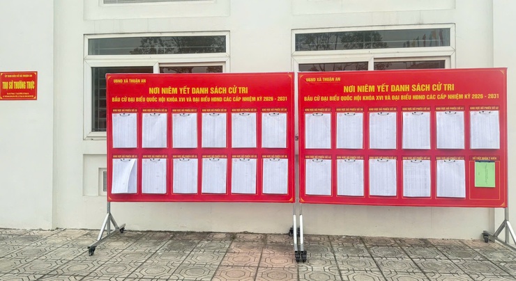  Xã Thuận An niêm yết danh sách cử tri theo đúng quy định và tiến độ đề ra - ảnh 3