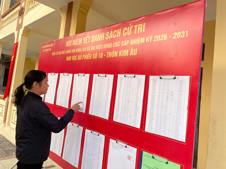  Xã Thuận An niêm yết danh sách cử tri theo đúng quy định và tiến độ đề ra - ảnh 2