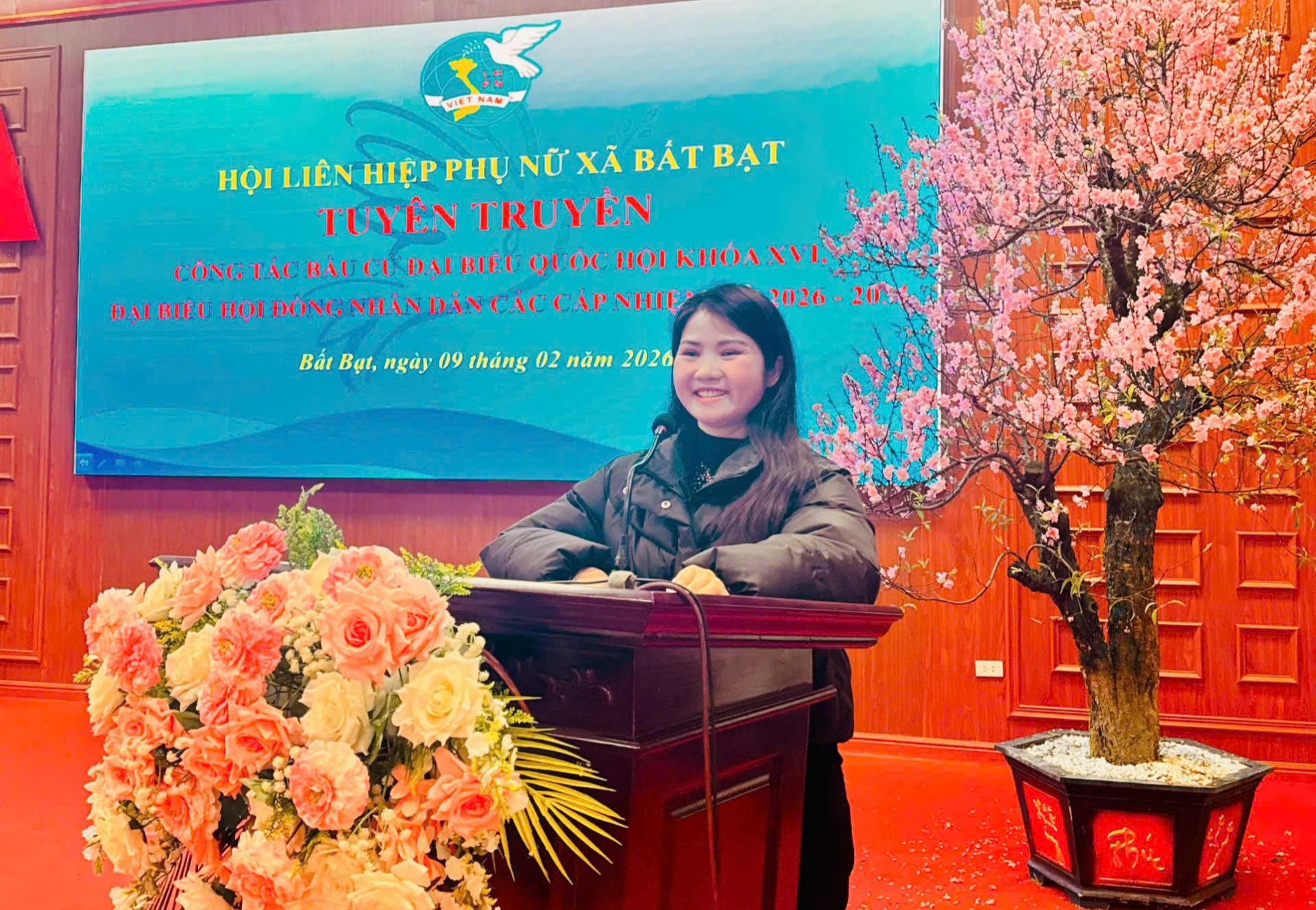 Hội LHPN xã Bất Bạt tuyên truyền công tác bầu cử Quốc hội khóa XVI và Hội đồng nhân dân các cấp  - ảnh 2