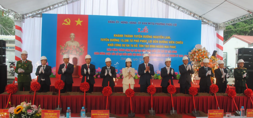 Phường Phúc Lợi triển khai nhiều công trình chào mừng thành công đại hội Đảng - ảnh 1