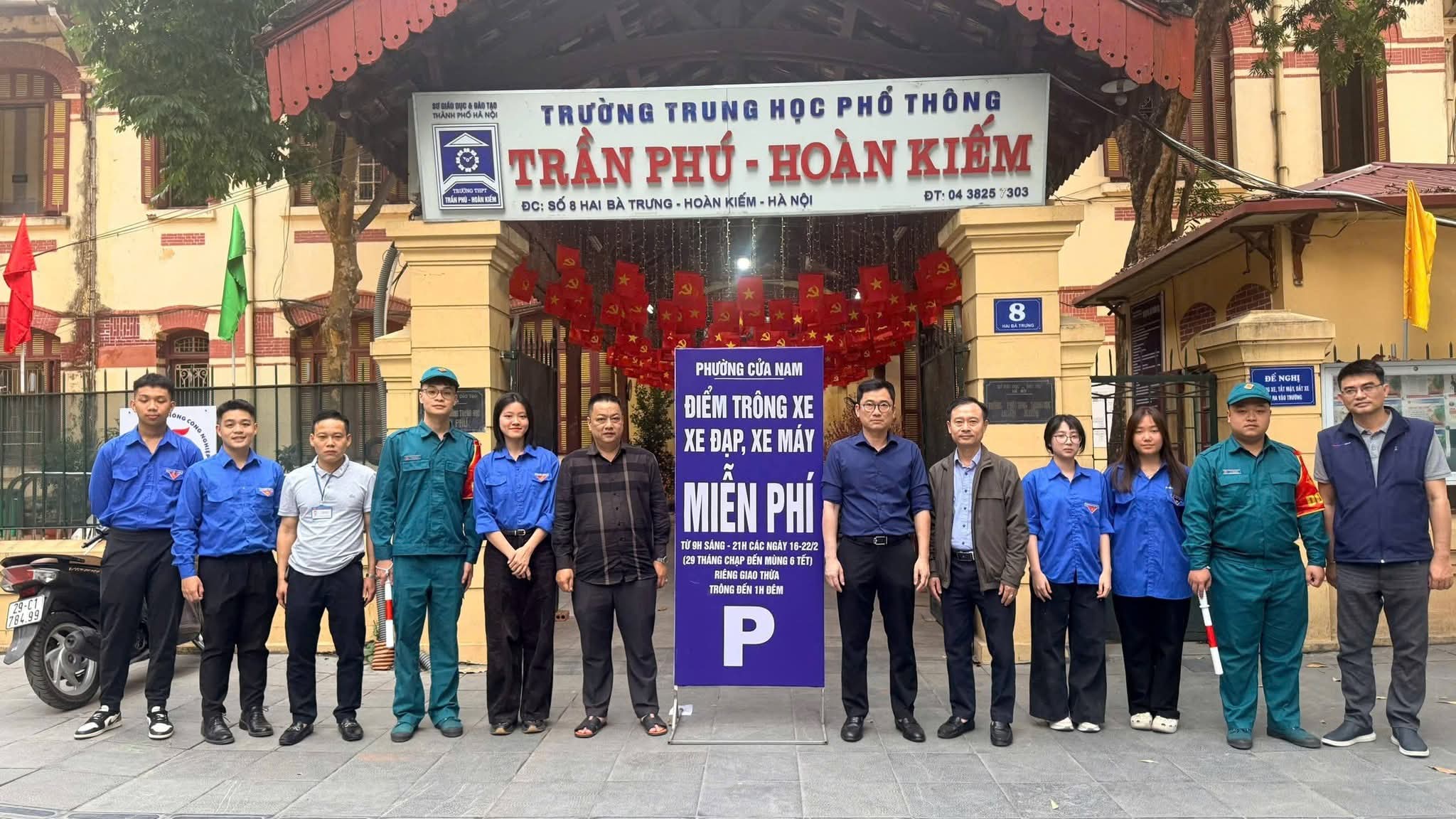 Phường Cửa Nam tổ chức nhiều điểm trông giữ xe miễn phí phục vụ nhân dân dịp Tết Nguyên đán Bính Ngọ - ảnh 1