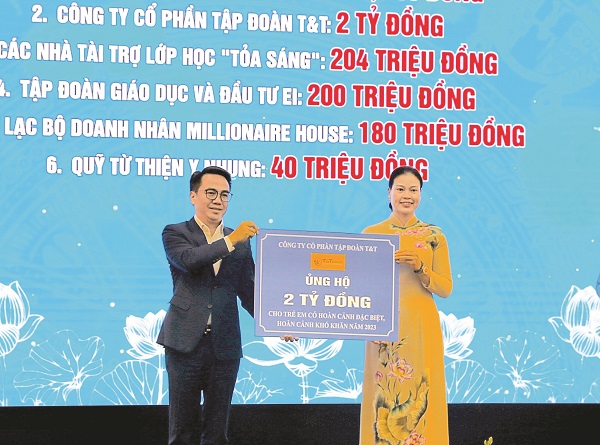 T&T Group ủng hộ 2 tỷ đồng hỗ trợ trẻ em có hoàn cảnh khó khăn - ảnh 1