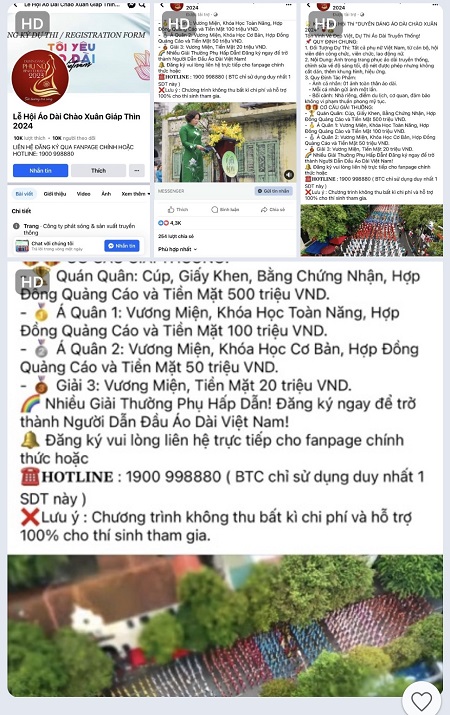 Cảnh báo mạo danh Hội LHPN Hà Nội để quảng bá các cuộc thi áo dài - ảnh 1