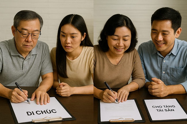 Cho, tặng hay lập di chúc? - ảnh 1