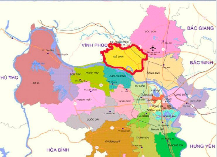 Quy hoạch huyện Mê Linh theo mô hình Một trục - hai cánh và 5 hành lang liên kết - ảnh 2