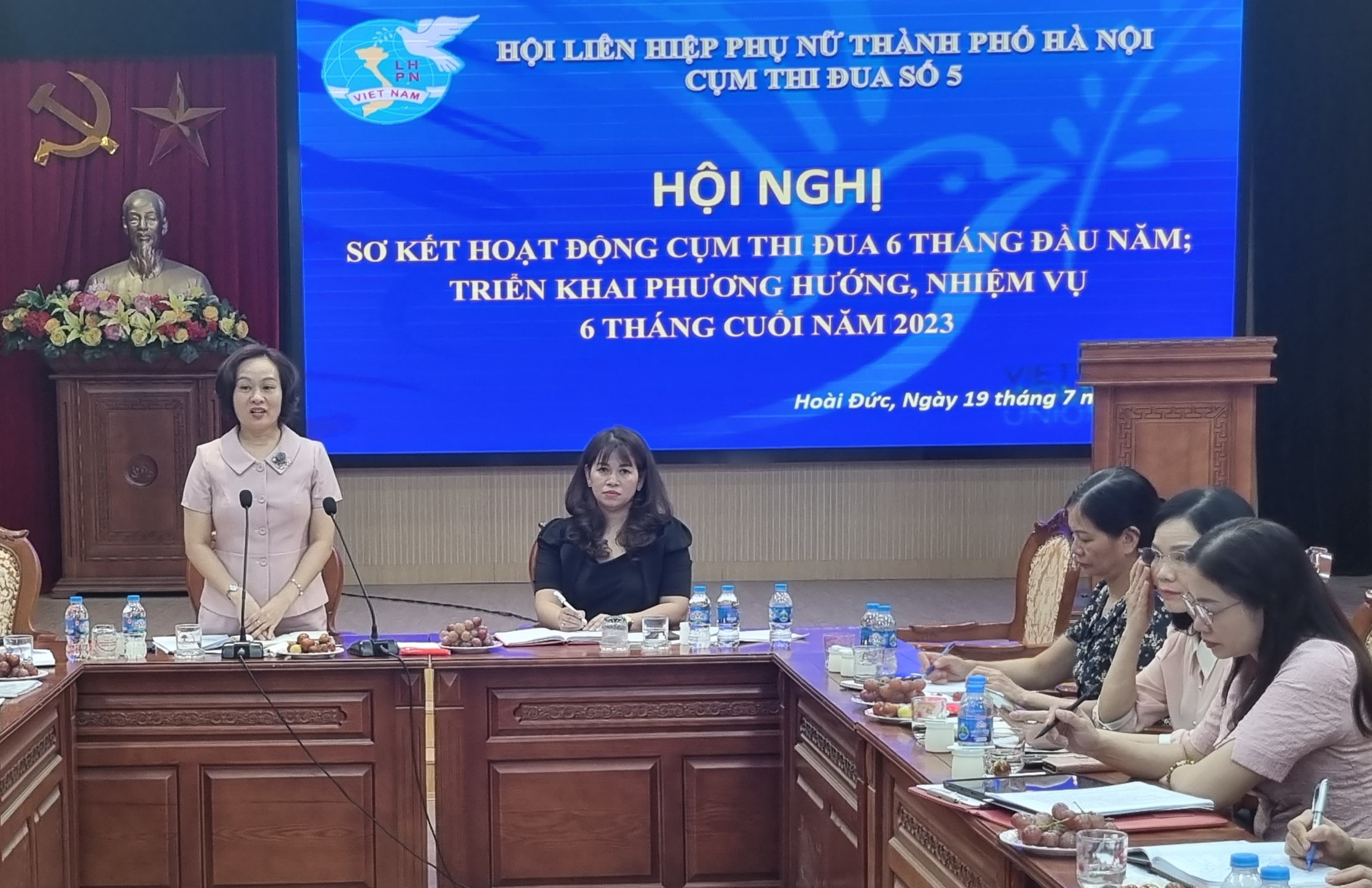 Cụm thi đua số 5 (Hội LHPN Hà Nội) sơ kết hoạt động 6 tháng đầu năm 2023 - ảnh 4