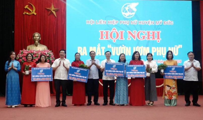 Hội LHPN huyện Mỹ Đức phấn đấu hoàn thành mục tiêu đại hội phụ nữ các cấp đề ra - ảnh 4