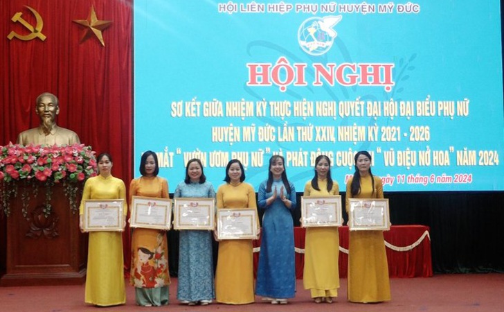 Hội LHPN huyện Mỹ Đức phấn đấu hoàn thành mục tiêu đại hội phụ nữ các cấp đề ra - ảnh 3