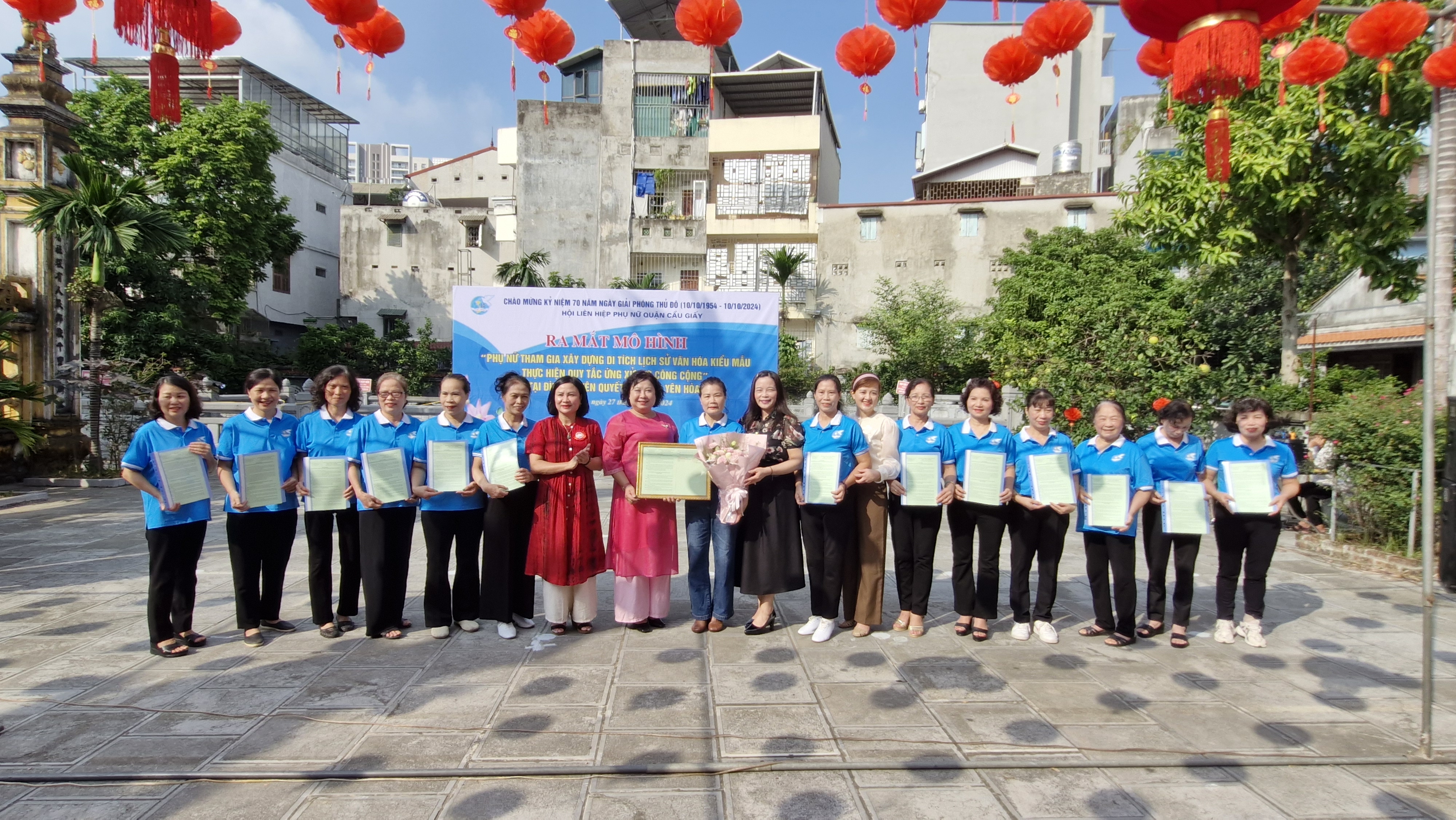 Cầu Giấy ra mắt mô hình Phụ nữ tham gia xây dựng Khu di tích lịch sử kiểu mẫu - ảnh 4