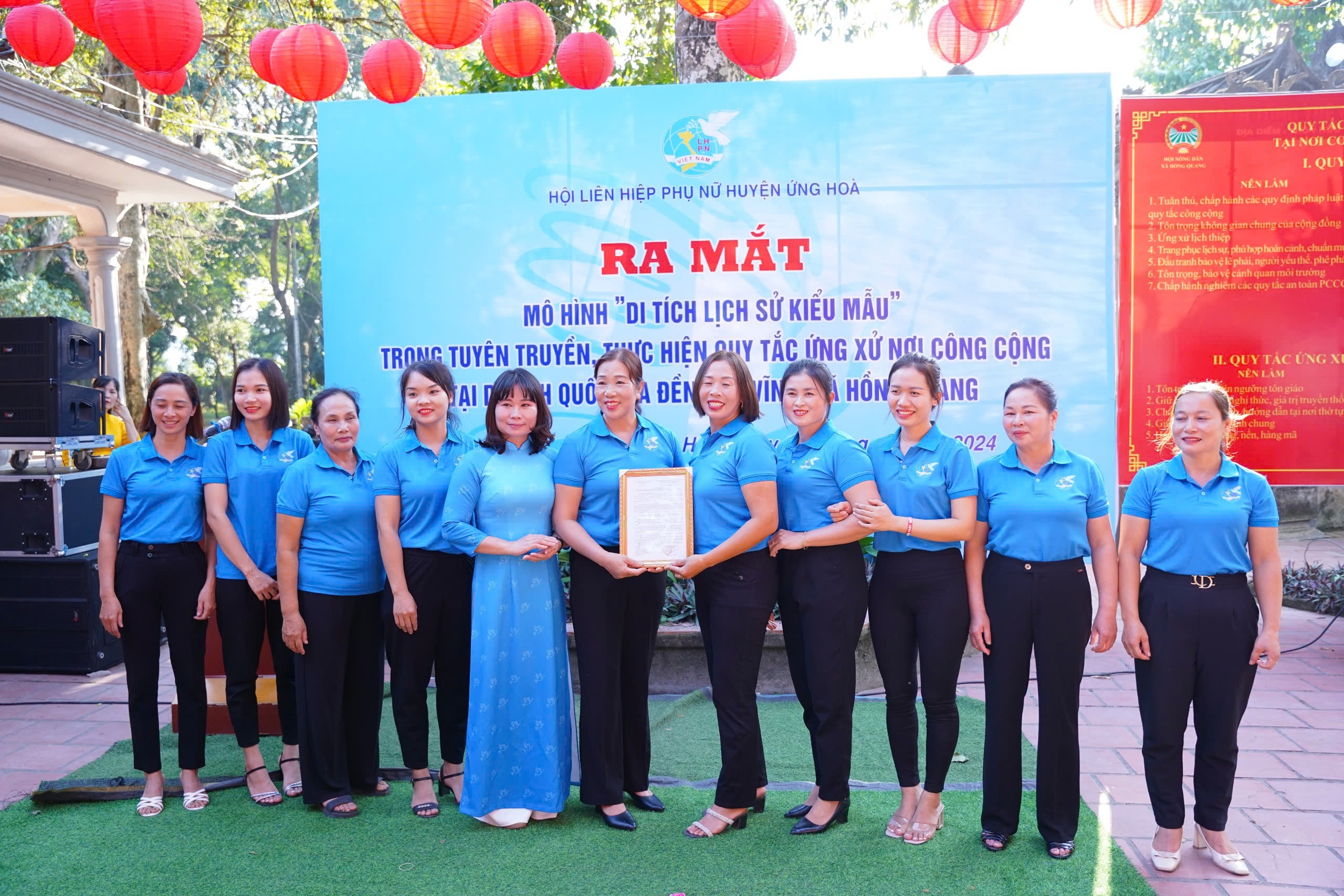 Ứng Hòa: Tích cực thực hiện mô hình Phụ nữ tham gia xây dựng di tích lịch sử kiểu mẫu - ảnh 4
