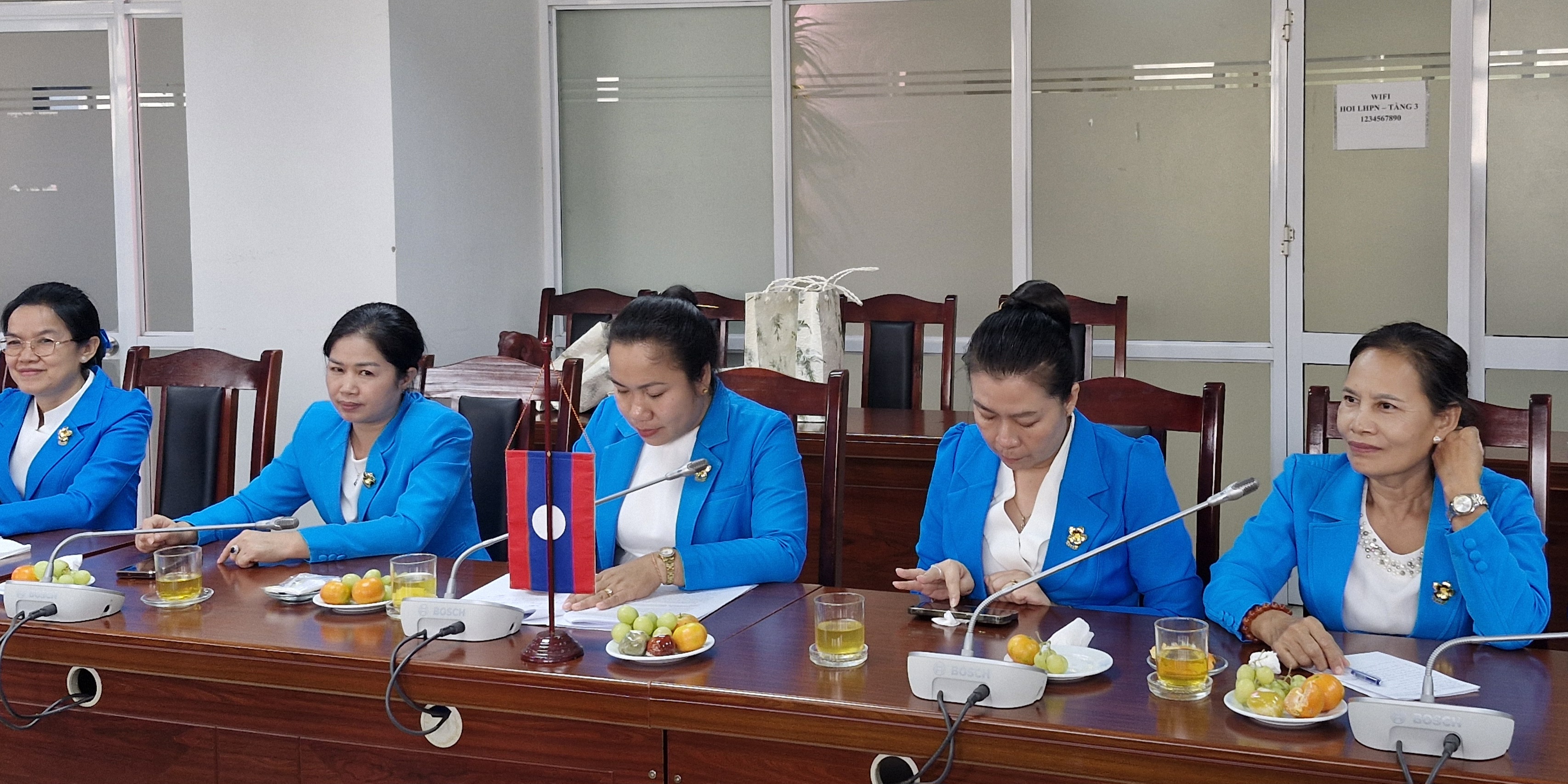Hội Phụ nữ Thủ đô Viêng Chăn - nước CHDCND Lào thăm và làm việc tại Hội LHPN Hà Nội - ảnh 1