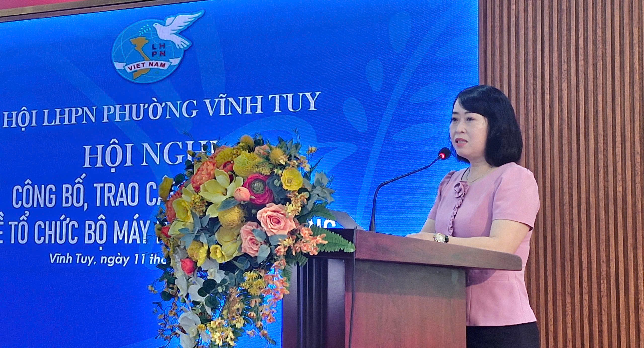 Hội LHPN phường Vĩnh Tuy công bố các quyết định về thành lập Hội LHPN phường - ảnh 2