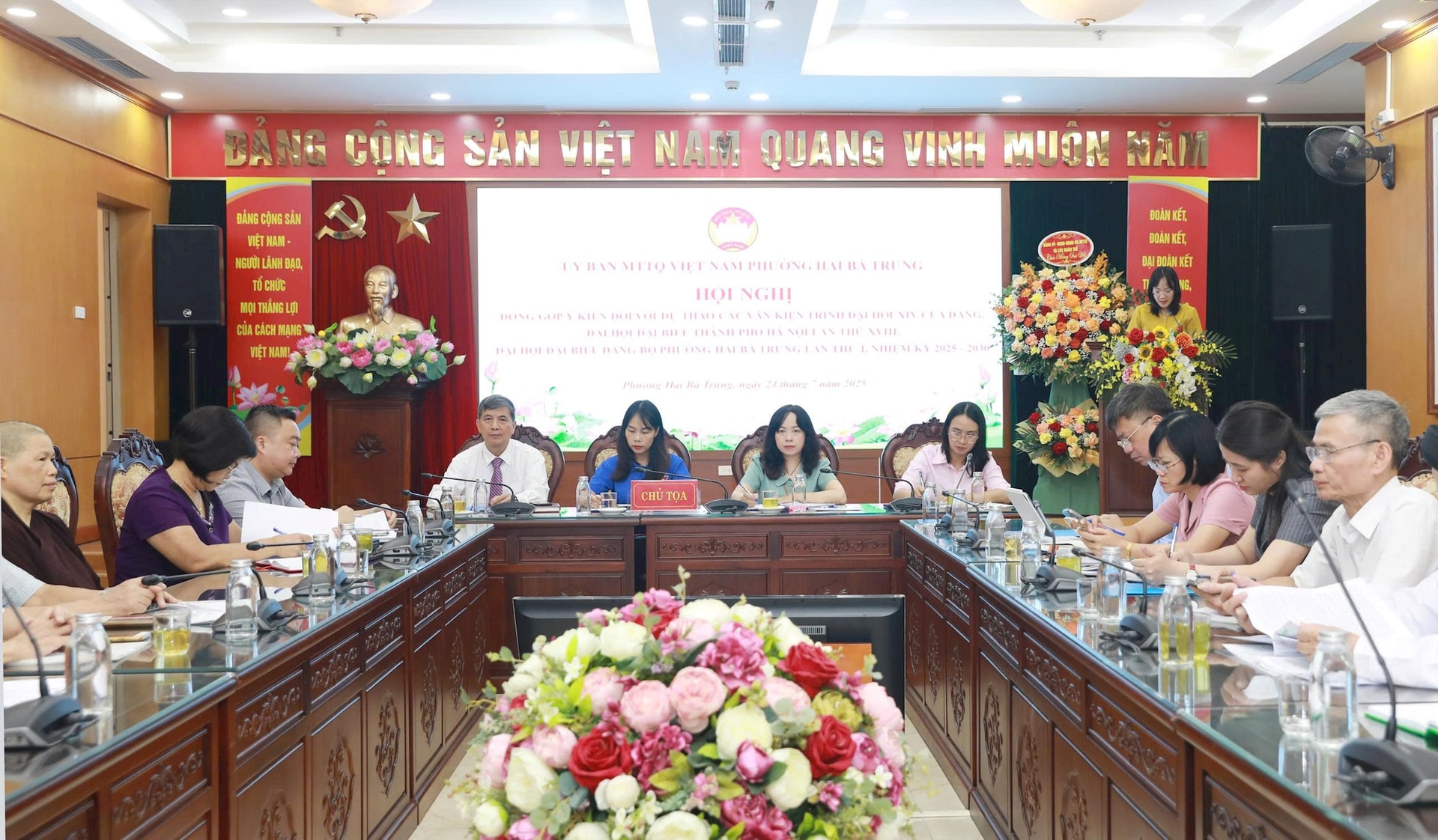 Ủy ban MTTQ phường Hai Bà Trưng tổ chức góp ý các dự thảo văn kiện Đại hội - ảnh 1