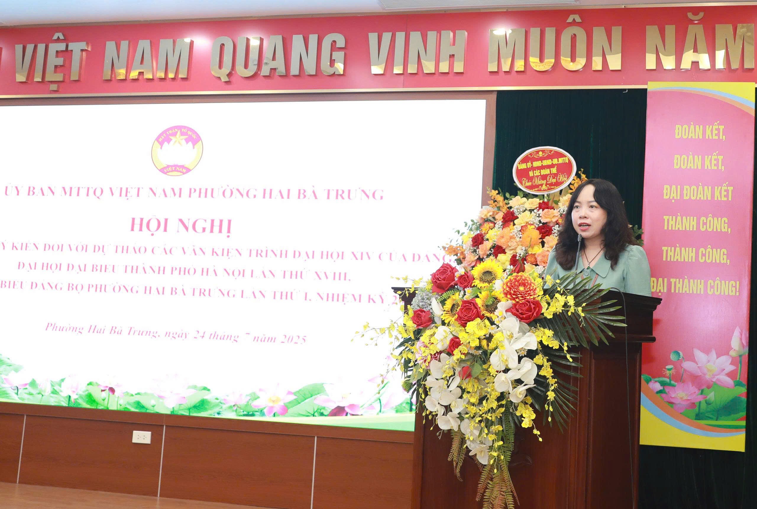 Ủy ban MTTQ phường Hai Bà Trưng tổ chức góp ý các dự thảo văn kiện Đại hội - ảnh 2