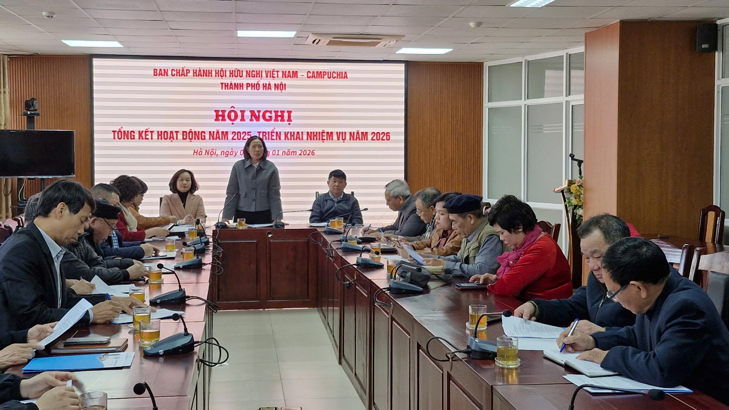 Hội Hữu nghị Việt Nam - Campuchia thành phố Hà Nội tổng kết công tác năm 2025 - ảnh 1