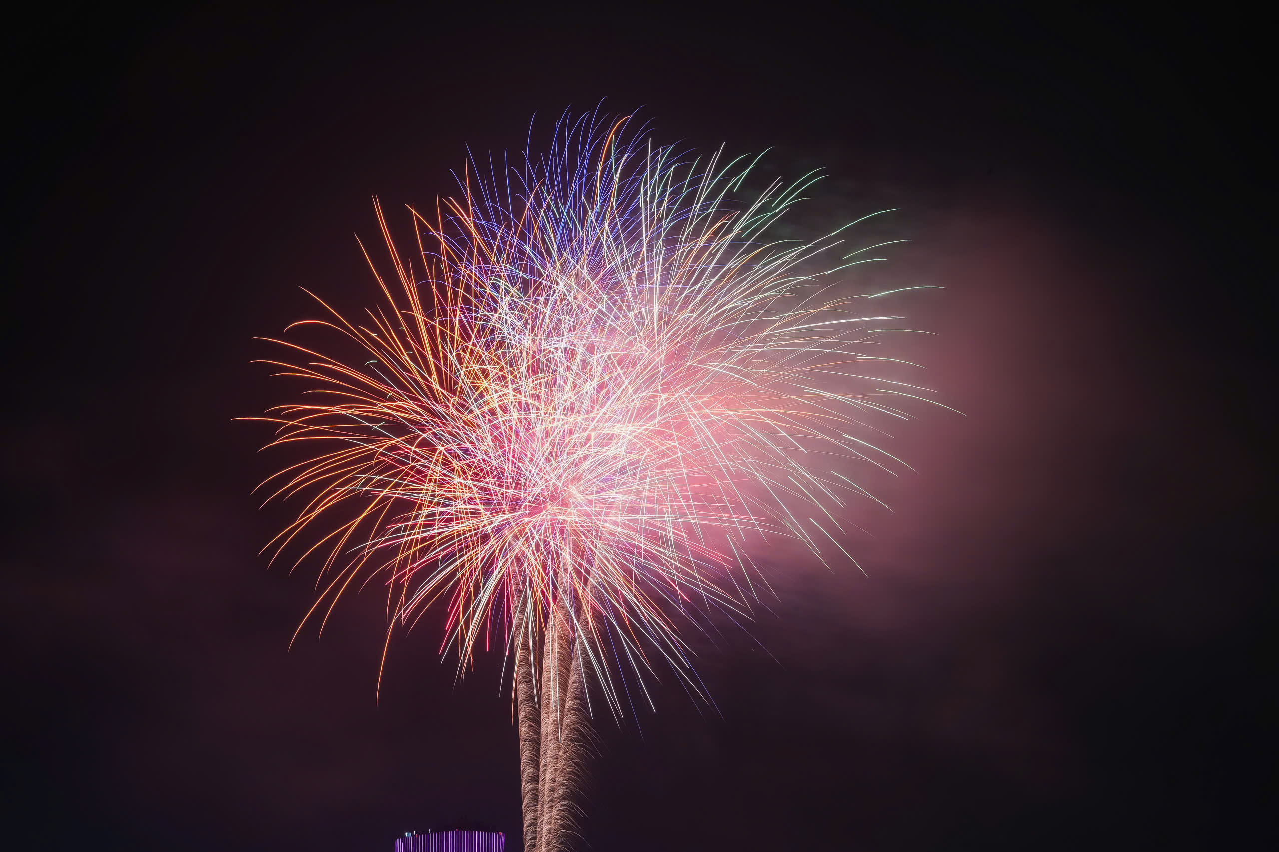 Pháo hoa thắp sáng bầu trời Hà Nội đêm giao thừa - ảnh 5