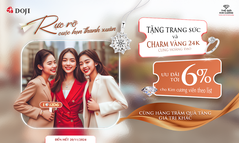 DOJI và Thế Giới Kim Cương tặng trang sức cho cuộc hẹn thanh xuân tháng 11 - ảnh 2