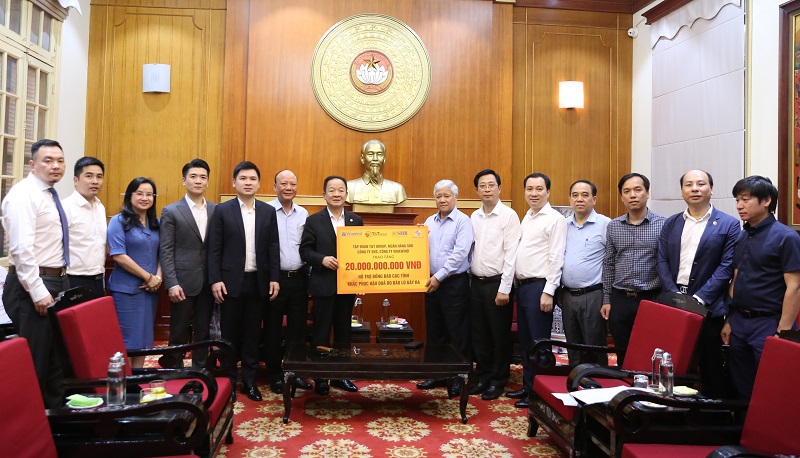 T&T, SHB và các doanh nghiệp trong hệ sinh thái của bầu Hiển ủng hộ 20 tỷ đồng khắc phục thiệt hại bão lũ - ảnh 1