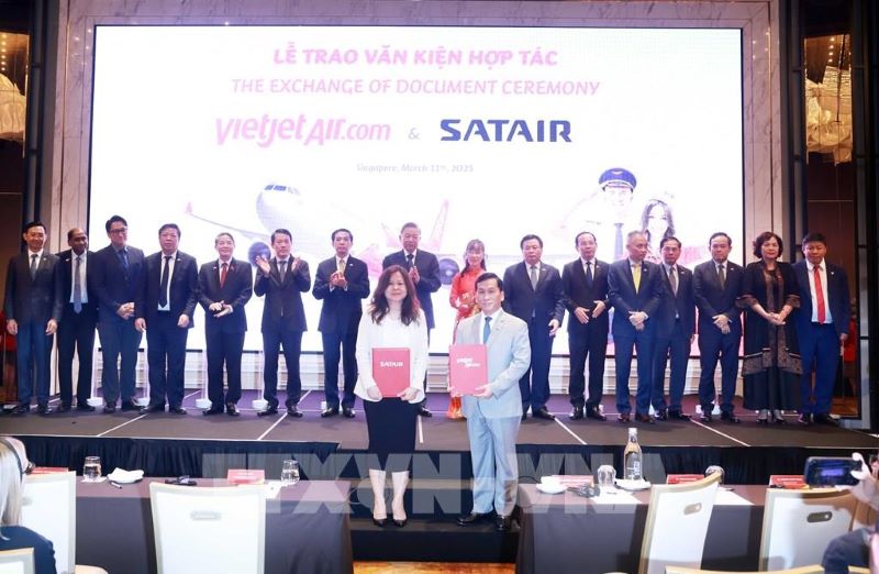 Tổng Bí thư Tô Lâm chứng kiến VietJet Air công bố đường bay thẳng Singapore – Phú Quốc - ảnh 1