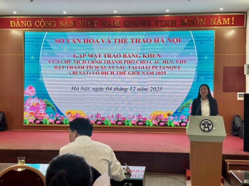 Hà Nội: Khen thưởng HLV, VĐV xuất sắc tại giải Bi sắt vô địch thế giới năm 2025 - ảnh 1