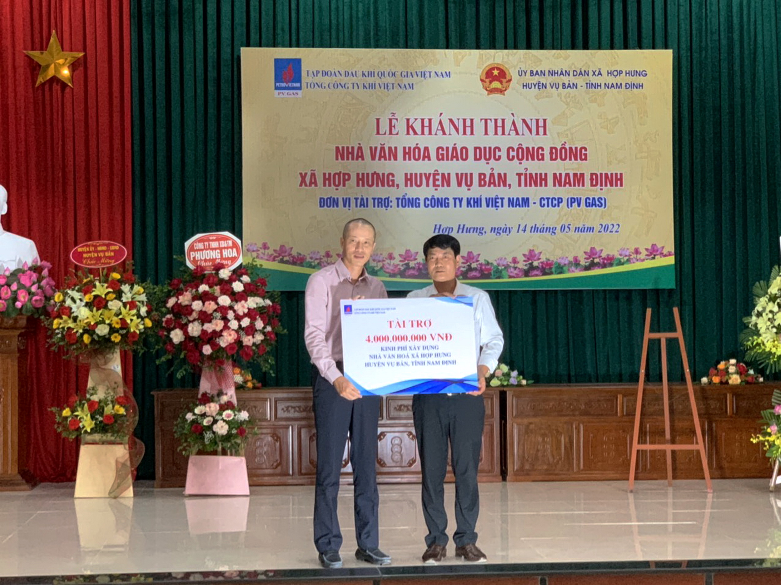 Petrovietnam/PV GAS khánh thành Nhà văn hóa giáo dục cộng đồng xã Hợp Hưng, huyện Vụ Bản, tỉnh Nam Đ - ảnh 1