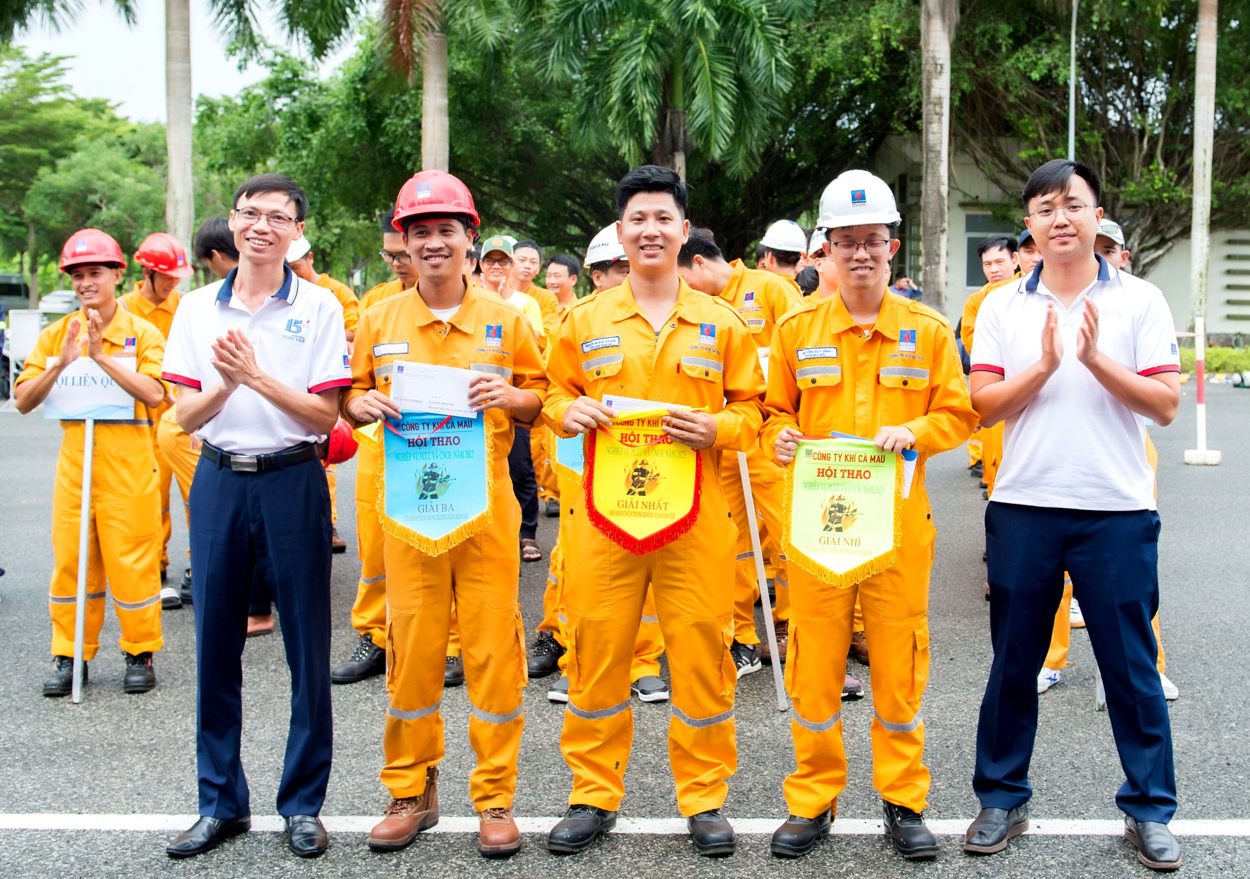 Công ty Khí Cà Mau tổ chức hội thao nghiệp vụ Phòng cháy chữa cháy và Cứu hộ cứu nạn năm 2023 - ảnh 5